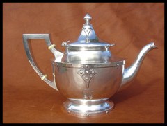 Shreve & Co. Sterling and Ivory Teapot 14th. Century Pattern